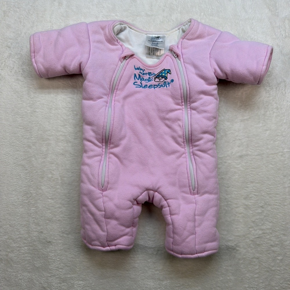 Baby Merlin Magic Sleepsuit Pink 3-6‎ Months Sleep Sack Swaddle Transition Small
